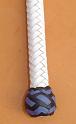 GDeer 5ft White 12 plait Custom Classic Australian Bullwhip with 2tone Box Pattern Knot D
